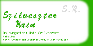 szilveszter main business card